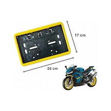 Çerçeveli Dikdörtgen Plakalık Plaka Altlığı Sarı 26x17cm 1 Adet