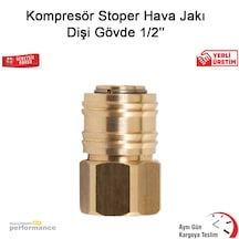 Kompresör Stoper Hava Jakı Dişi Gövde 1/2""