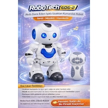 Robotech Akıllı Dans Eden Işıklı Uzaktan Kumandalı Robot Sesli Müzikli Hareketli - Mavi