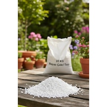 10 Kg Beyaz Çakıl Taşı Vazo Saksı Bahçe Taşı, Doğal & Dekoratif