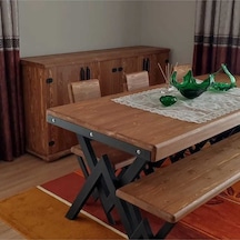 Doğal Ahşap Yemek Masası-70x140 - Deryawood