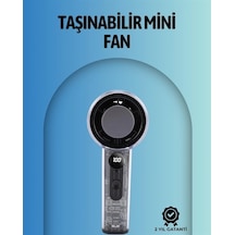 Şeffaf Kasa El Fanı 5v 2a 100 Kademeli Hava Akışı Type-c Girişli