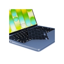 Novstrap Apple Uyumlu Macbook Neo 13 İnç A18 Çip A3404 İle Türkçe Q Klavye Koruyucu Siyah Kılıf Siyah