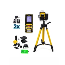 Butools 3 Eksen 12 Çizgi X2 Lazer Metre Yatay Dikey Gönye 360 D Gönye Lazer Trıpod Ayaklı Şarzlı