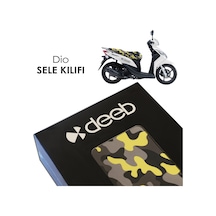 Deeb Honda Dio Kamuflaj Sele Kılıfı Örtüsü Gri Sarı