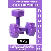 Premium Yüksek Kaliteli Plastik Egzersiz Pilates Isınma Ev Hafif Ağırlık Antrenman 2 X 3 Kg Dambıl