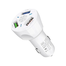 Powermaster Te-091 3'lü Usb Çakmaklık Qc 3.0 Hızlı Araç Şarj Cihazı