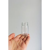 Afracam 67 Ml Şeffaf Shot Kavanoz 67 Cc Konserve Metal Siyah Kapaklı Cam Kavanoz 6 Adet 12 Izgara