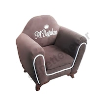 Isme Özel Şeritli Çocuk Koltuğu Kahverengi (316346983) Kahverengi