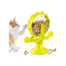 Lily Pet Yuvarlak Dönen Çarkıfelek Ödül Mama Zeka İnteraktif Kedi Oyuncağı
