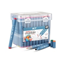 Art-x Sketch Marker Duo 60 Lı Set 18050 Çok Renkli