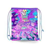 Coral High Kids Grafiti Desenli İpli Büzgülü Sırt Çantası 12648 Pembe - Mor