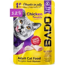 Bado Yetişkin Yaş Kedi Maması Tavuk Etli 85gr 12'li
