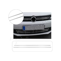 Volkswagen Jetta Uyumlu 2011-2014 Krom Ön Tampon Çıtası 2 Parça Paslanmaz Çelik