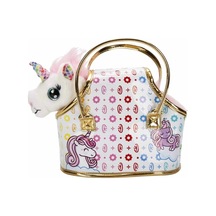 Mey İthalat Taşıma Çantalı Peluş Unicorn Lou Lou Pembe