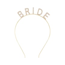 Altın Gold Renk Bekarlığa Veda Kristal Taş Bride Tacı İthal 16x10 Cm Çocuk