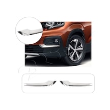 Peugeot Rifter Uyumlu 2019 Ve Üzeri Krom Sis Kaşı Çerçevesi 2 Parça Paslanmaz Çelik