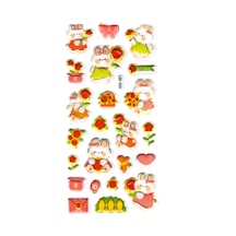 Sticker Kabartmalı Stiker Defter Planlayıcı Etiket Lde036 -19x9cm - Tavşan Ayçiçeği