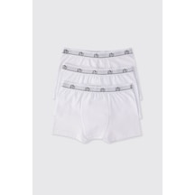 Panço Erkek Çocuk 3'lü Beyaz Boxer Seti 2502BK14013
