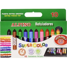 Alpino Supercolor Extra Kalın Keçeli Kalem 10 Renk
