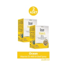 Ocean Vitamin D3 400 Iu Oral Sprey 20 Ml 2 Adet