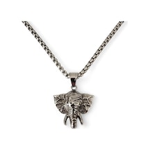Afrika Fili Çelik Kolye Silver Afrika Fili Çelik Kolye Silver
