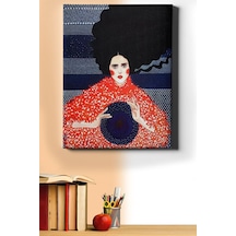 Webstyle Sayılarla Boyama Seti Kasnaklı Mavi Şapkalı Kadın 40 X 50 Cm