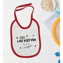 BK Kids Laz Kızıyım Tasarımlı Kırmızı Bebek Mama Önlüğü-1 Kırmızı