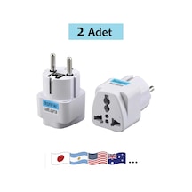 2adet Evrensel Seyahat Adaptörü 150 Ülke Uyumlu Çoklu Fiş Dönüştürücü Usb Cep Telefonu Tablet Laptop