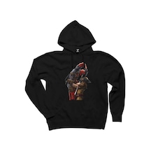 Deadpool Wolverine Siyah Kapşonlu Sweatshirt Hoodie