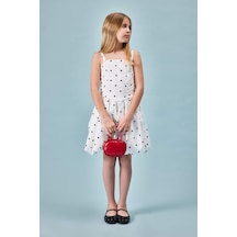 Defacto Askılı Poplin Elbise Kız Çocuk H6744a826smwt34 Beyaz-wt34