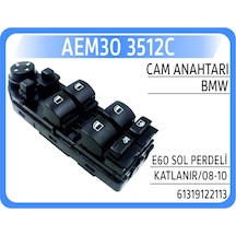 Aem Cam Acma Salterı On Sol Sıyah. Ayna Katlamalı. Perdelı Bmw E60 E61 Aem30 3512c 61319122113