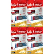 Brillant Vakumlu Poşet/hurç 55 90cm Xlarge İç Adet 1 4 Lü Set Şeffaf