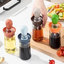 Cam Hazneli Silikon Yağ & Sos & Yumurta Fırçası 300 Ml Siyah Diğer