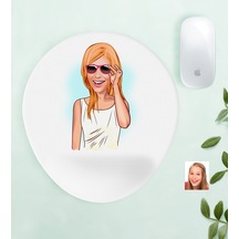 Kişiye Özel Bayan Karikatürlü Bilek Destekli Mouse Pad-18