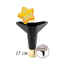 4 Adet Golden Ayak 15 Cm Siyah Altın Gold Mobilya Kanepe Sehpa Ünite Koltuk Ayağı Baza Ayak Ayakları Diğer