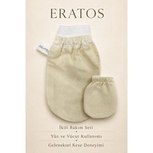 Eratos Viskon Yüz Ve Vücut Banyo Kese Seti 2 Li Krem 16'li Paket