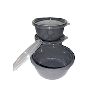 Tick Tock Hava Sızdırmaz Saklama Kabı Antrasit 3'lü Set 3 x 250 ML Antrasit