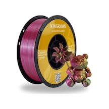 Kingroon Üç Renk Silk Pla Filament - Altın, Yeşil, Kırmızı Mor - 1.75mm - 1kg