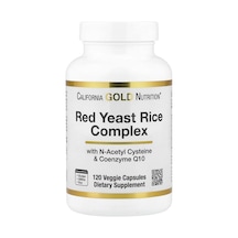 California Gold Nutrition, Red Yeast Rice Complex With Organic Red Yeast Rice, N-acetyl Cysteine, Coenzyme Q10, And Milk Thistle Extract, 120 Veggie Capsules