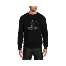 The Witcher Baskılı Siyah Erkek Örme Sweatshirt (530973862)