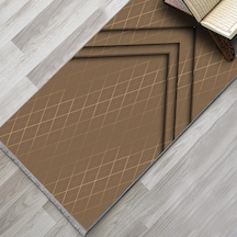 Evaşk Namazlık Dokuma Halı Kaymaz Muslumana Seccade 80 x 130 KAHVERENGİ EVAŞK602D66