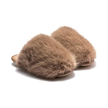 Twigy Twıgy Tw Ella Kahve Kadın Peluş Ev Terliği 37/41