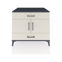Kronos Şifonyer 2 Raflı 2 Çekmeceli 2 Kapaklı 88x59x80 Antras... Antrasit