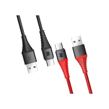 Rock Space Z10 Hi-Tensile Type-C Şarj Ve Data Aktarım Kablosu 1Mt (508941167)