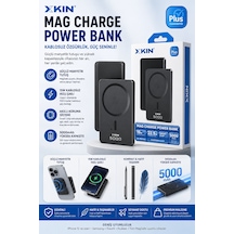 iPhone 12 Uyumlu Uyumlu Magsafe Manyetik Powerbank 5000mah Siyah
