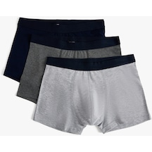 Koton Basic 3'Lü Boxer Seti Çok Renkli Lacivert 4Slm90093Mk