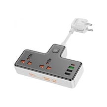 Hoco AC12A 2500W 2 Priz + 3 USB + 30W Type-C Multifonksiyonel Priz Çoğaltıcı Şarj Aleti Hoco AC12A 2500W 2 Priz + 3 USB + 30W Type-C Multifonksiyonel Priz Çoğaltıcı Şarj Aleti