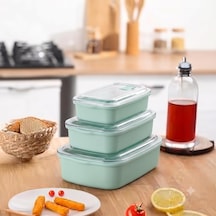 Valfy Vakum Subaplı Saklama Kabı Seti 3'lü Paket - 2.6 Litre - Derin Dondurucuya Uygun Bulaşık Makinesinde Yıkanabilir