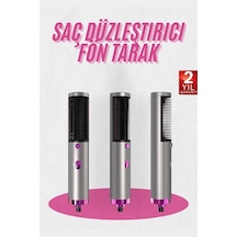 Zengemtx Fön Tarak Düzleştirici Seramik Kaplama Fön Makinesi Saç Kurutma